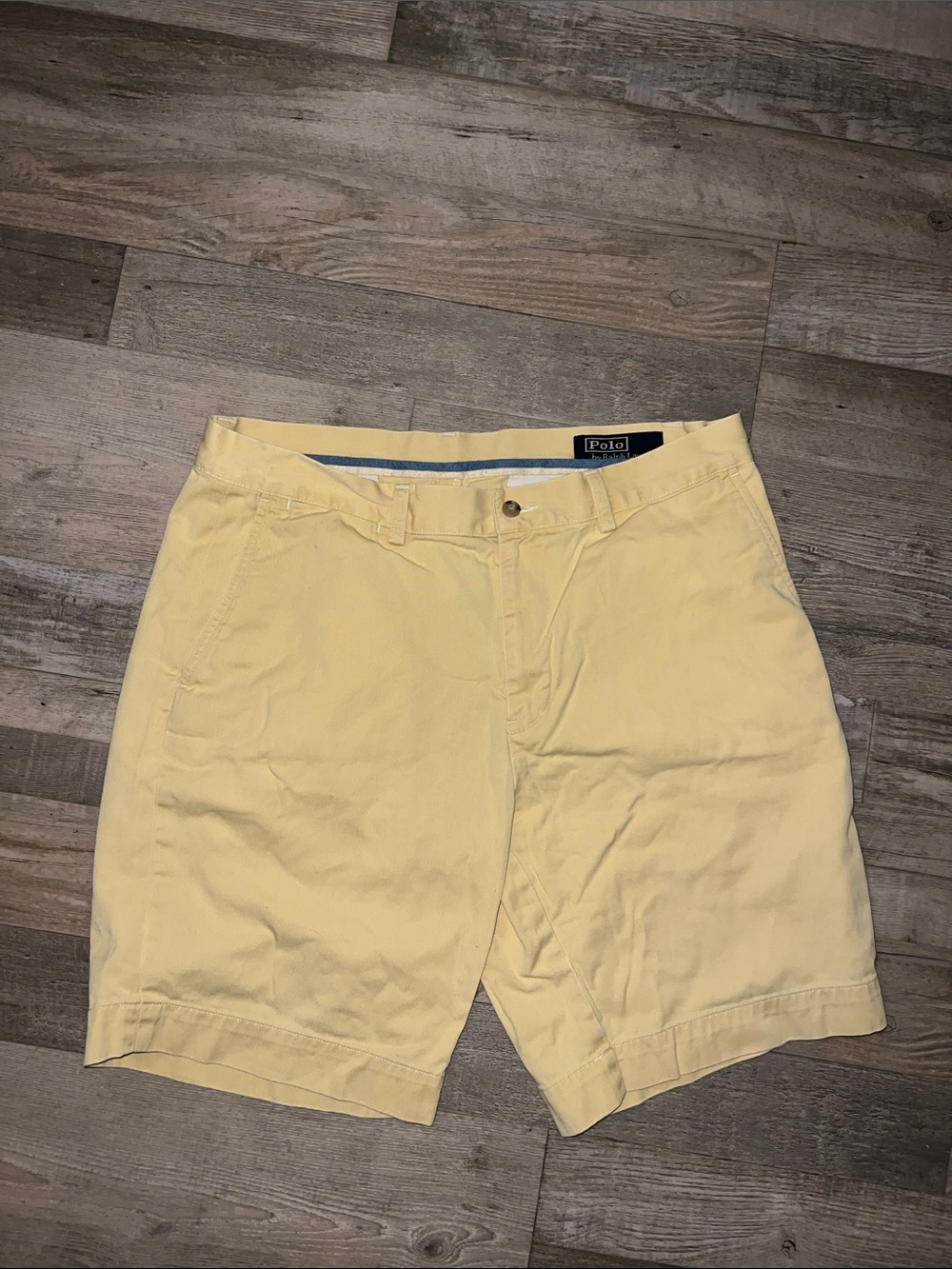 Polo by Ralph Lauren Pale Yellow Men’s Flat Front Shorts